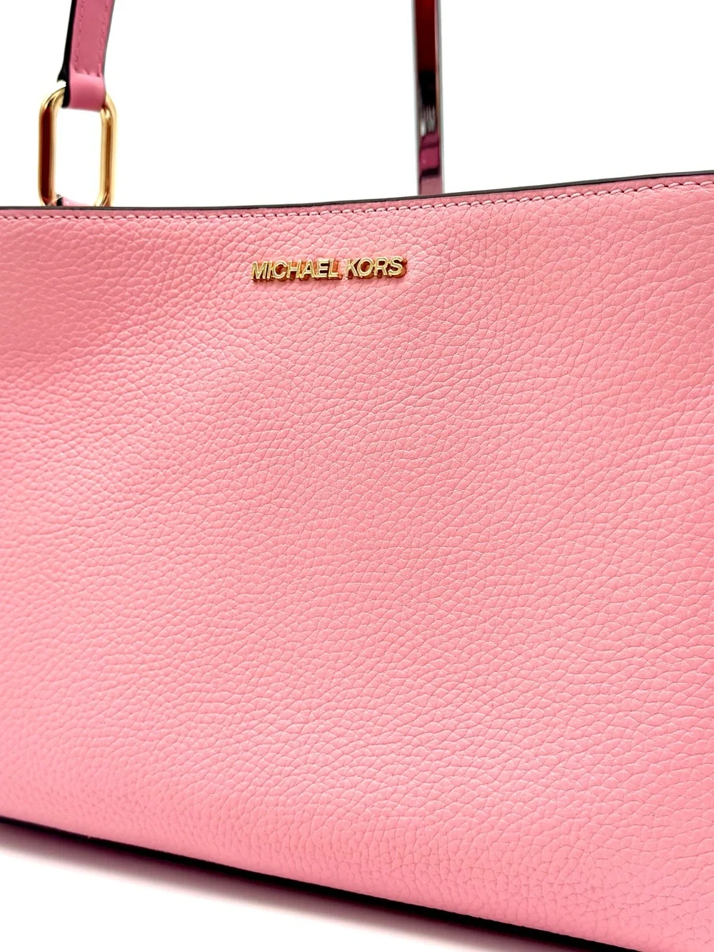 Michael Kors Trisha Medium Pebbled Leather Crossbody Bag Pink
